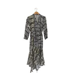 Beatriz Camacho Linen Wrap Maxi Dress Size 4